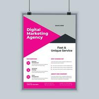 Digital Marketing Agentur Geschäft Flyer Design vektor