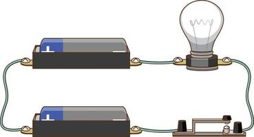 vetenskapligt experiment av elektrisk krets vektor