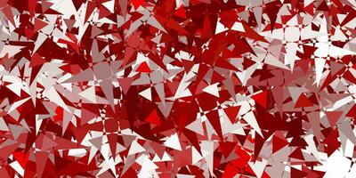 hellrosa, roter Vektorhintergrund mit Dreiecken, Linien. vektor