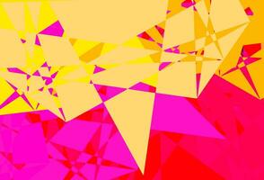 ljusrosa, gul vektorbakgrund med trianglar. vektor