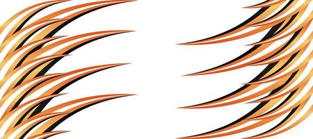 abstrakt Tiger Streifen Orange Gradient Banner Rand Rahmen vektor