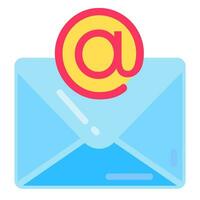 uppkopplad företag e-post kuvert platt ikon vektor