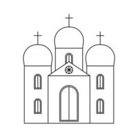 katholisch Tempel Vektor Linie Symbol. Kirche Linie Kunst Symbol isoliert