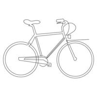 cykel enda linje kontinuerlig översikt vektor konst teckning och enkel ett linje minimalistisk design