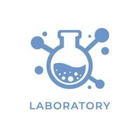 Molekül, Atom, Netzwerk Technik erlenmeyer Objekt Labor einfach Wissenschaft Logo, Erwägen einarbeiten ein stilisiert, sauber und minimalistisch Design vektor