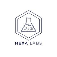 hexa labb erlenmayer objekt laboratorium enkel vetenskap logotyp, överväga införlivande en stiliserade, rena och minimalistisk design vektor