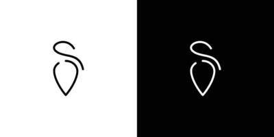 enkel och unik logotypdesign för bokstavens initialer vektor