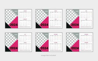 kalender 2024 mall design. vektor