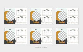 kalender 2024 mall design. vektor