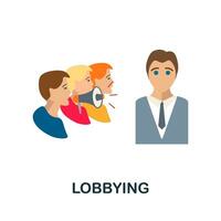 Lobbying eben Symbol. Farbe einfach Element von Aktivismus Sammlung. kreativ Lobbying Symbol zum Netz Design, Vorlagen, Infografiken und Mehr vektor