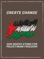 Poster Design Vorlage Über Unterstützung zum Palästina Freiheit vektor