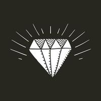 grunge diamant ikon vektor illustration