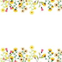 Wildblume Rand oder rahmen, zum Dekoration von Einladungen, Gruß Karten, drucken Design vektor