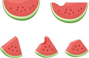 vattenmelon ClipArt, samling av vattenmelon skivor vektor