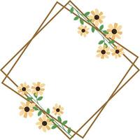 wild Blume Rahmen, zum dekorieren Einladungen, Gruß Karten, andere Designs vektor