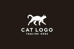 Katze Logo Vektor mit modern und sauber Silhouette Stil