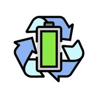 Energie Backup Farbe Symbol Vektor Illustration
