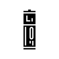 litium Jon batteri glyf ikon vektor illustration