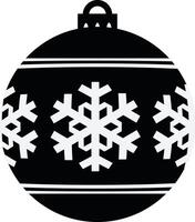 Weihnachten Ornament Silhouette, schwarz Silhouette von Weihnachten Ball, Weihnachten Baum Spielzeug, schwarz Weihnachten Baum Spielzeug oder Ball volumetrisch vektor