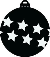 Silhouette von Ball Weihnachten mit Sterne Dekoration, Weihnachten Ball Ornamente Sammlung, durchsuchen Laterne Festival Symbole, neu Jahr Symbol vektor