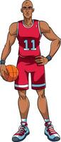 Basketball Spieler Karikatur vektor