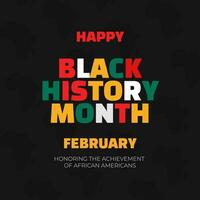 svart historia månad uppfyllande av afrikansk amerikaner vektor