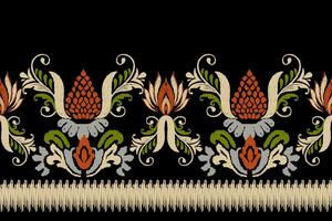 etnisk ikat design aztec stam- afrikansk konst. sömlös mönster i stam, folk broderi, och mexikansk stil. geometrisk prydnad. design för skriva ut tyg matta, tapet, Kläder, omslag, tyg vektor