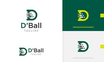 Logo Design Symbol von geometrisch Ball Silhouette Brief d Alphabet Initiale zum Unternehmen Marke Identität vektor