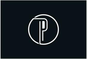 Brief p branding Logo vektor