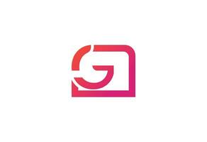 G Brief minimal Logo vektor