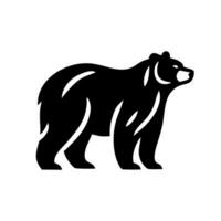 Bär Symbol Silhouette. wild Tiere Bär Symbol isoliert auf Weiß Hintergrund. Vektor Illustration