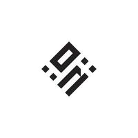 Nein geometrisch Logo Initiale Konzept mit hoch Qualität Logo Design vektor