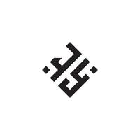 yj geometrisk logotyp första begrepp med hög kvalitet logotyp design vektor