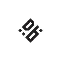 bd geometrisk logotyp första begrepp med hög kvalitet logotyp design vektor