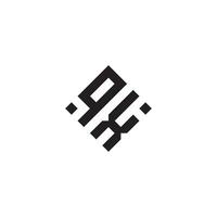 xq geometrisch Logo Initiale Konzept mit hoch Qualität Logo Design vektor