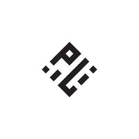 lp geometrisch Logo Initiale Konzept mit hoch Qualität Logo Design vektor