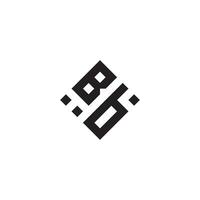 bb geometrisk logotyp första begrepp med hög kvalitet logotyp design vektor