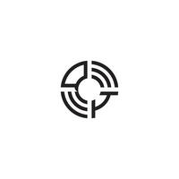 iq Kreis Linie Logo Initiale Konzept mit hoch Qualität Logo Design vektor