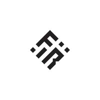 rf geometrisch Logo Initiale Konzept mit hoch Qualität Logo Design vektor