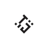 jt geometrisk logotyp första begrepp med hög kvalitet logotyp design vektor