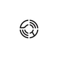 hv Kreis Linie Logo Initiale Konzept mit hoch Qualität Logo Design vektor