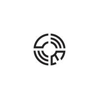 eu cirkel linje logotyp första begrepp med hög kvalitet logotyp design vektor