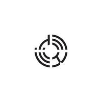 kt Kreis Linie Logo Initiale Konzept mit hoch Qualität Logo Design vektor