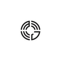jm Kreis Linie Logo Initiale Konzept mit hoch Qualität Logo Design vektor