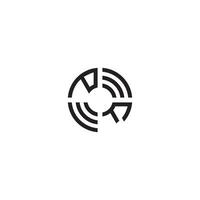 fp Kreis Linie Logo Initiale Konzept mit hoch Qualität Logo Design vektor