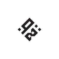 zq geometrisk logotyp första begrepp med hög kvalitet logotyp design vektor