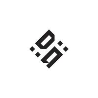 qd geometrisch Logo Initiale Konzept mit hoch Qualität Logo Design vektor