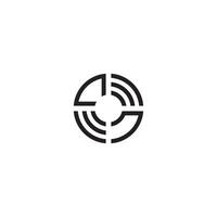 nc cirkel linje logotyp första begrepp med hög kvalitet logotyp design vektor