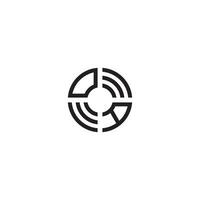ao cirkel linje logotyp första begrepp med hög kvalitet logotyp design vektor