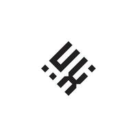 xu geometrisch Logo Initiale Konzept mit hoch Qualität Logo Design vektor